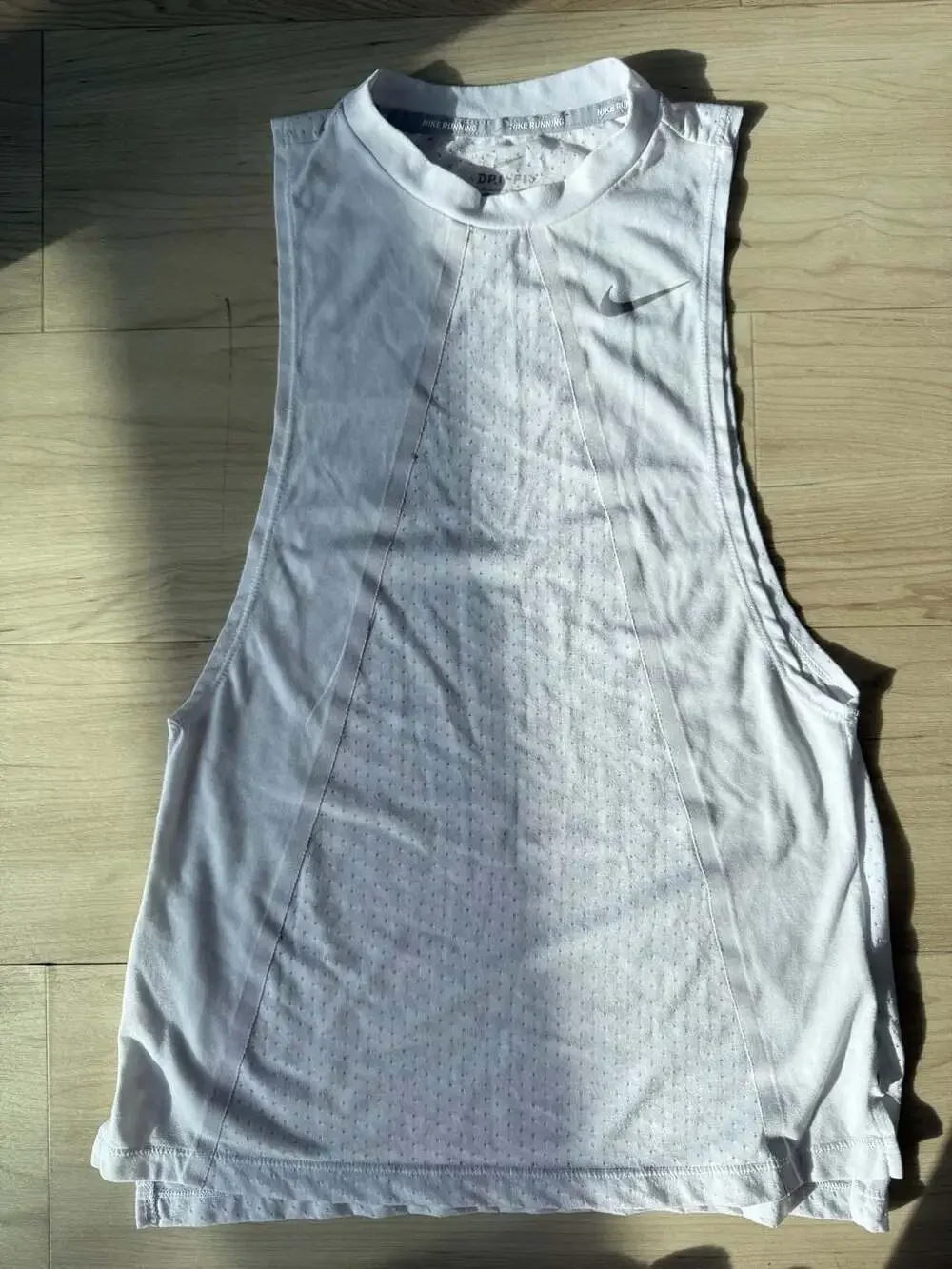 Nike Running Dri-FIT Miler Breathe Muscle Tank Top White
